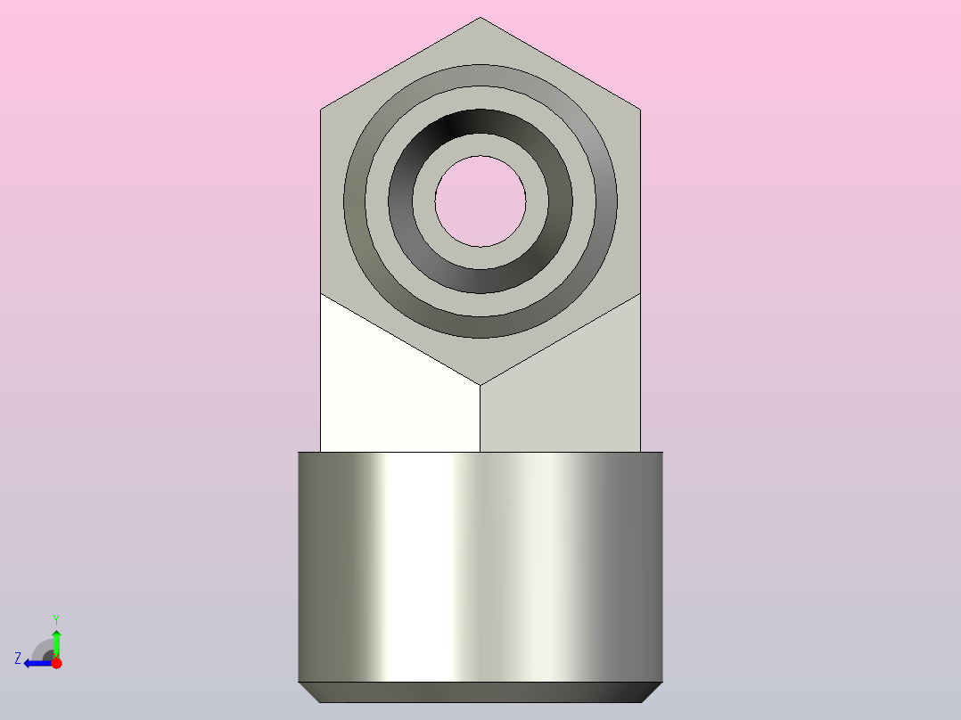 EO管接头三通异径管TR06 10 06LCFX.stp右视图