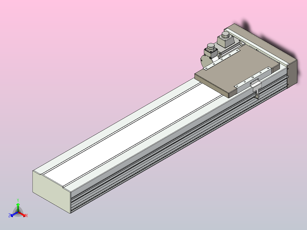 滚珠丝杠直线轴带导轨全封闭TPA-HCR-220D-3210C-L900-MR-Y-P1K-N3主视图