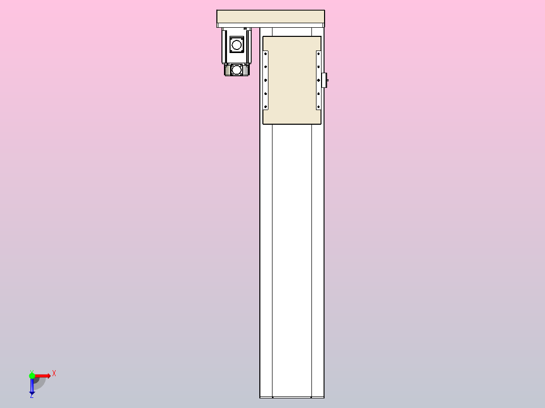 滚珠丝杠直线轴带导轨全封闭TPA-HCR-220D-3210C-L900-MR-Y-P1K-N3俯视图