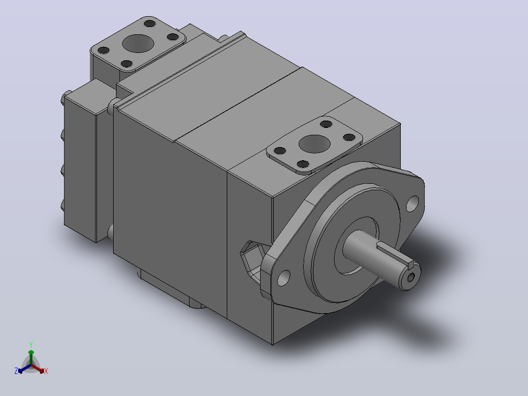 T7系列变速驱动用叶片式液压泵T7BBS-E10-E14-2R00-A2-MW-NOP[T7BBS-E10-E14-2R00-A2-MW-NOP]主视图