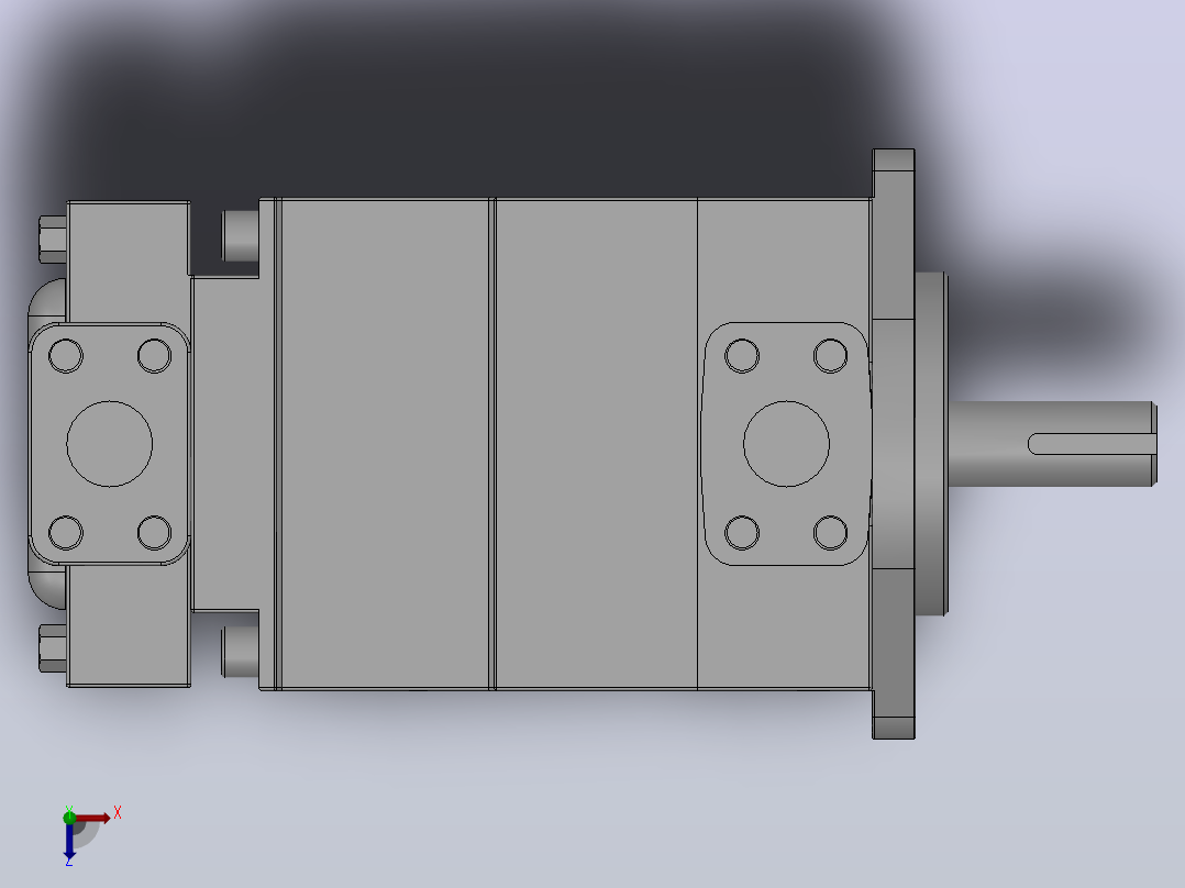 T7系列变速驱动用叶片式液压泵T7BBS-E10-E14-2R00-A2-MW-NOP[T7BBS-E10-E14-2R00-A2-MW-NOP]俯视图
