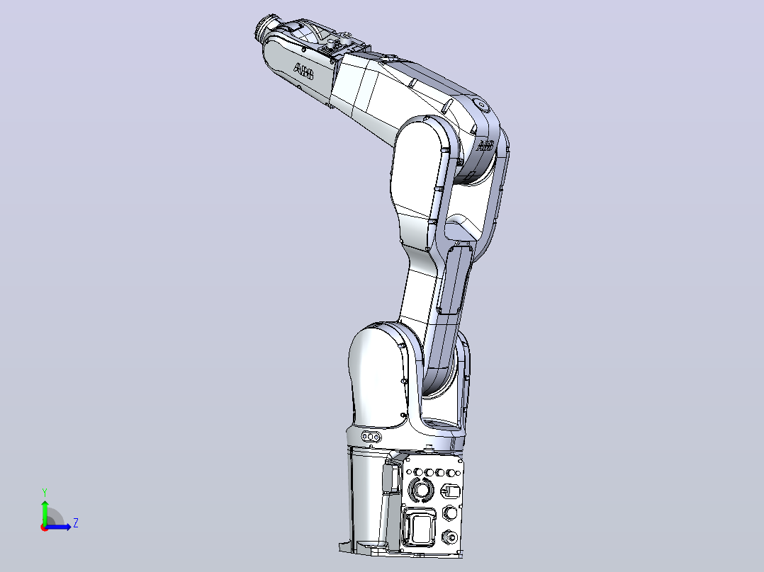 ABB机械手 IR1200 3D模型左视图
