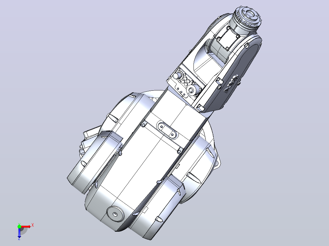 ABB机械手 IR1200 3D模型俯视图