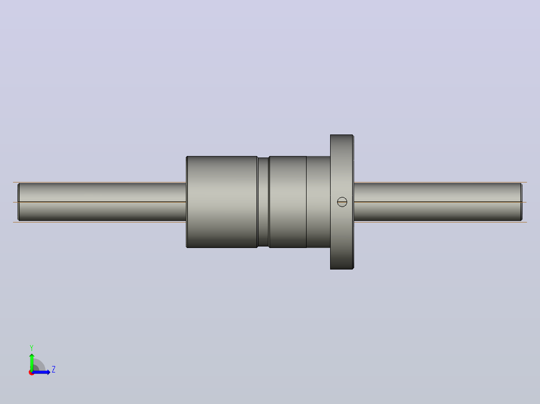 CMFZD2508-2.5滚珠丝杆3D模型左视图