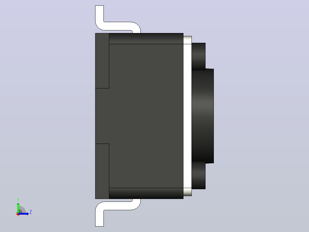 按钮 6x6xH SMD 安装系列。左视图