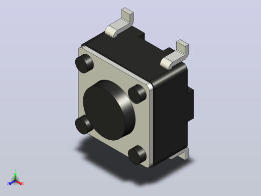按钮 6x6xH SMD 安装系列。正等轴测缩略图
