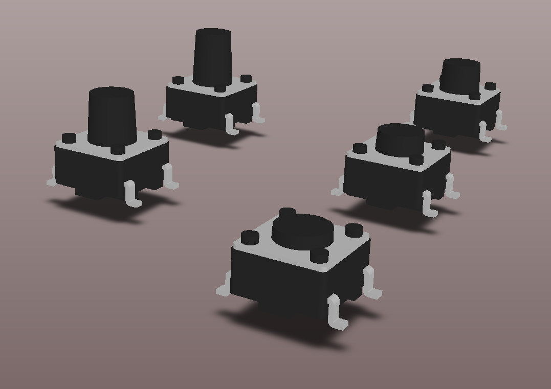 按钮 6x6xH SMD 安装系列。