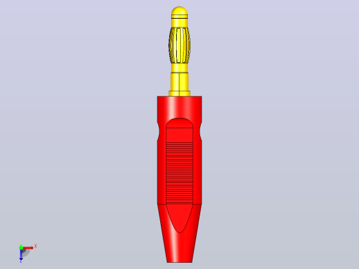 红色香蕉插头连接器俯视缩略图