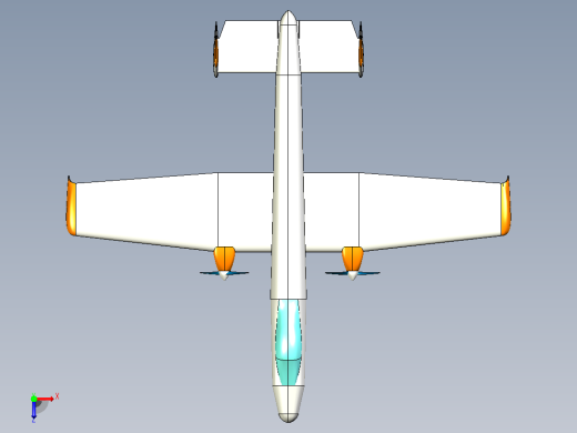 A - 10 螺旋桨 RC飞机俯视缩略图