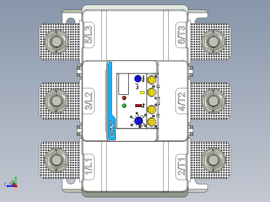 NXR-630电子式过载继电器三维模型202204右视图