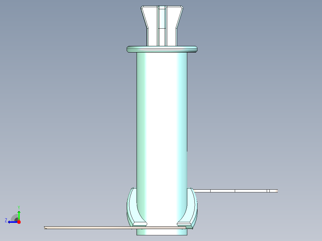 手动搅拌机切碎机的s形刀片右视图