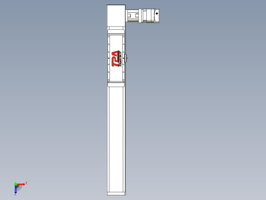 伺服电机集成皮带传动直线执行器TPA-OCB-120-224-L550-DL-J90-N3俯视缩略图