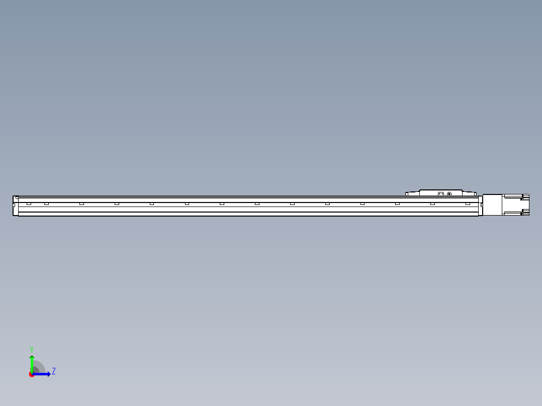 滚珠丝杠直线轴内置导轨TPA-GCR-120-1610C-L1100-M-M40-N3左视图