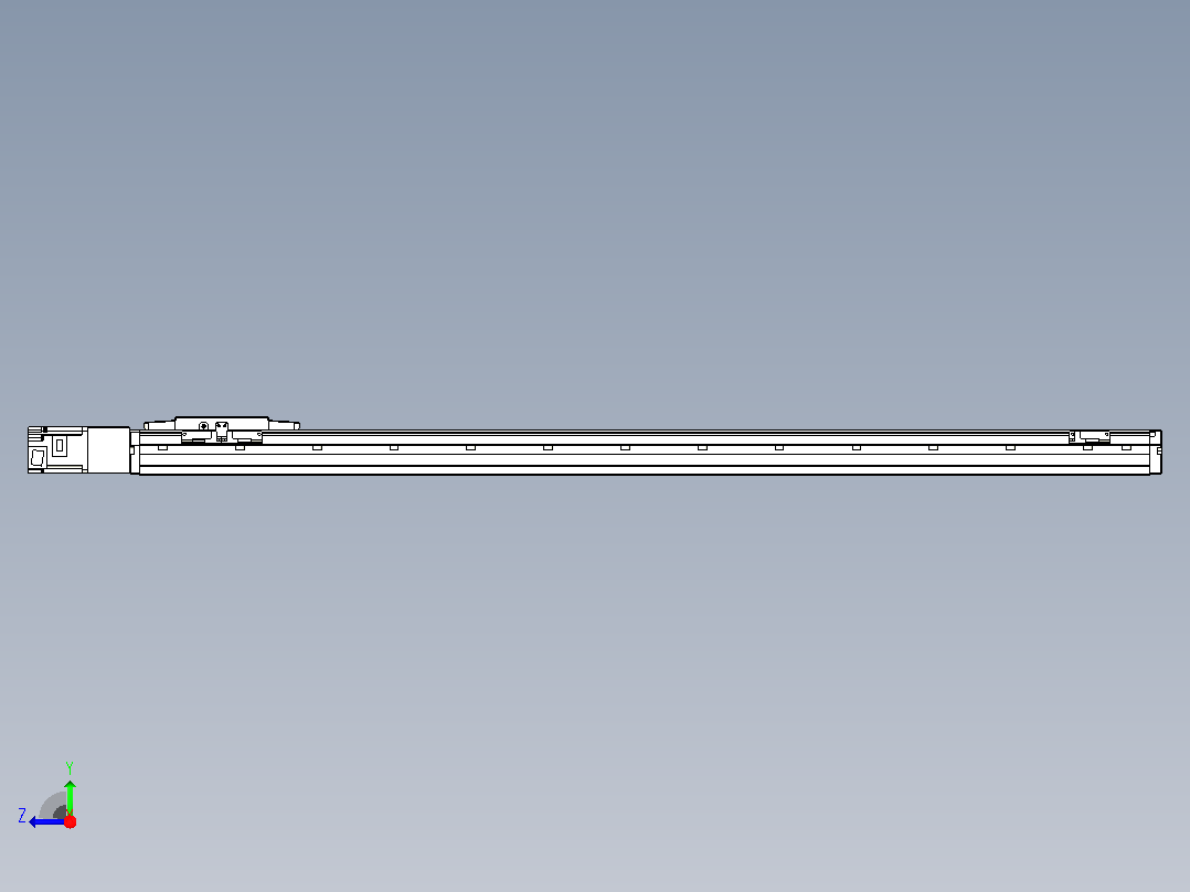 滚珠丝杠直线轴内置导轨TPA-GCR-120-1610C-L1100-M-M40-N3右视图