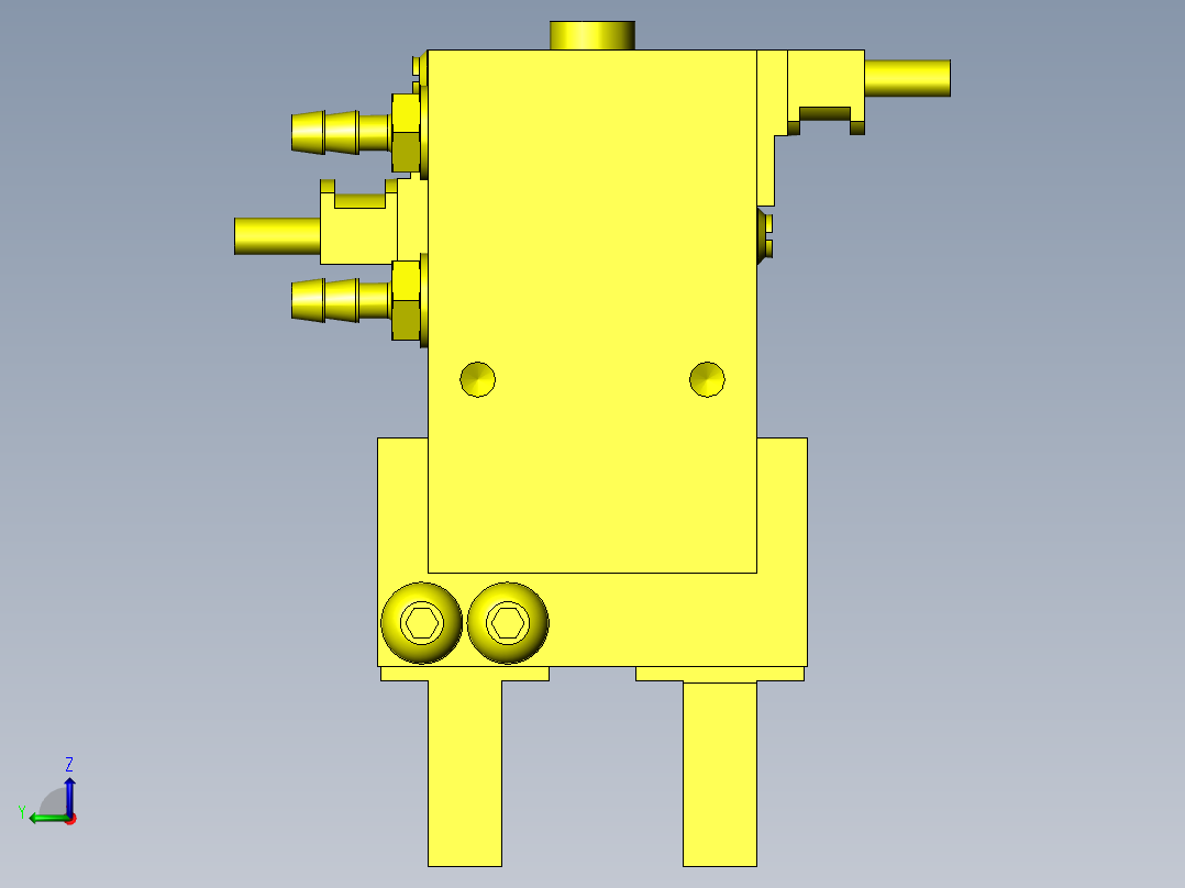 带工件储料器的气动夹具左视图
