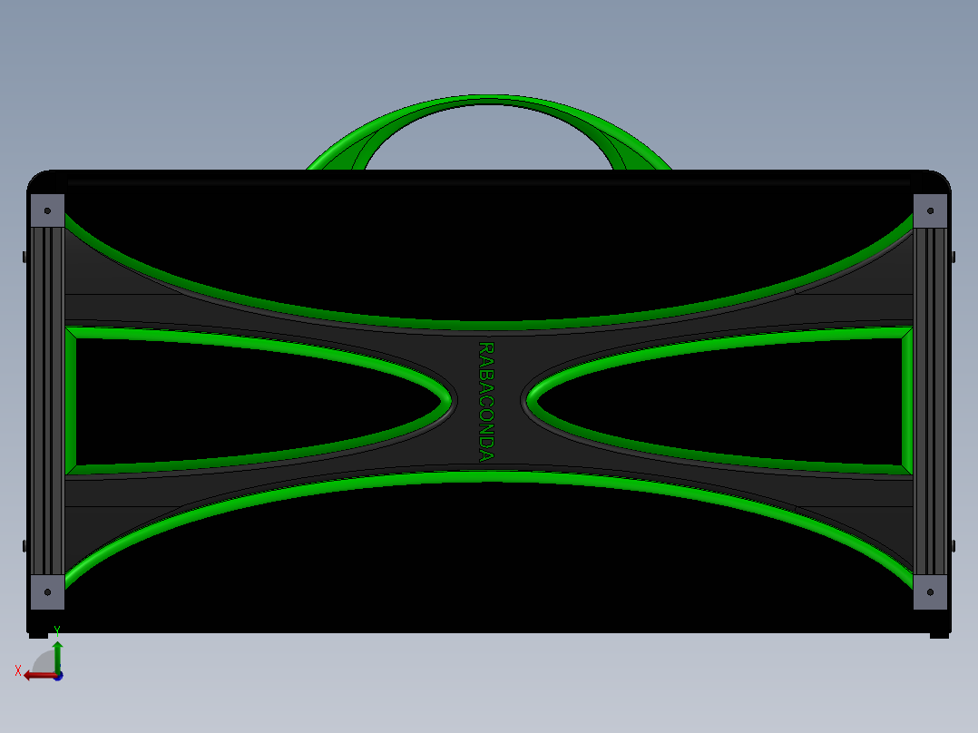 SW2013含特征便携式工具箱工具桌后视图