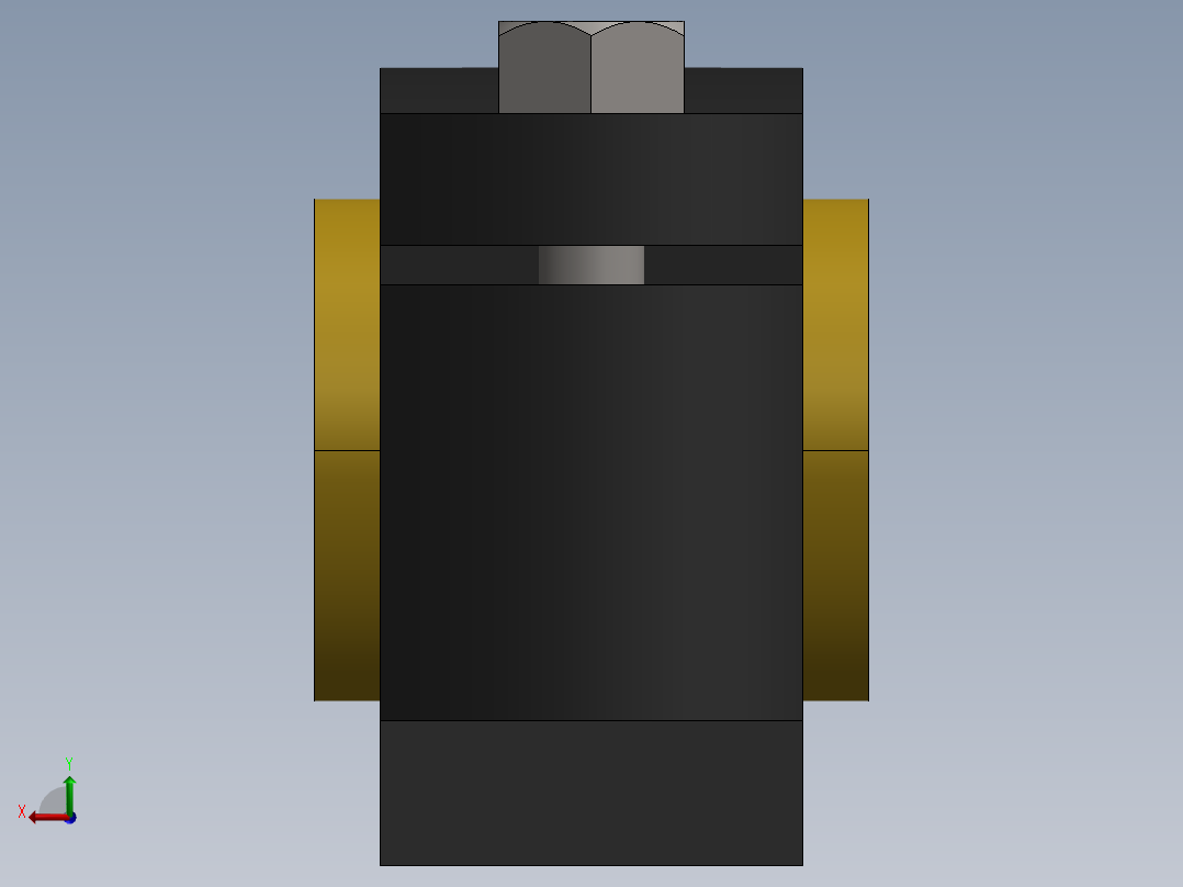 剖分式轴承座后视图