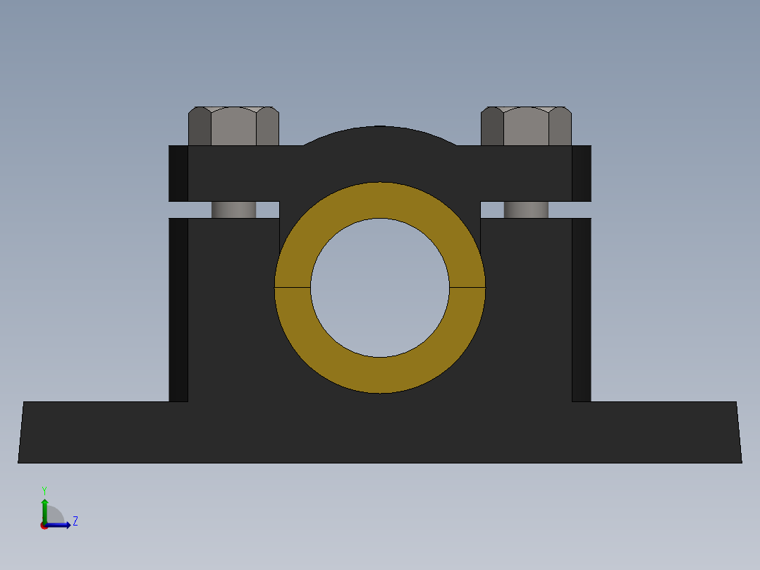 剖分式轴承座左视图