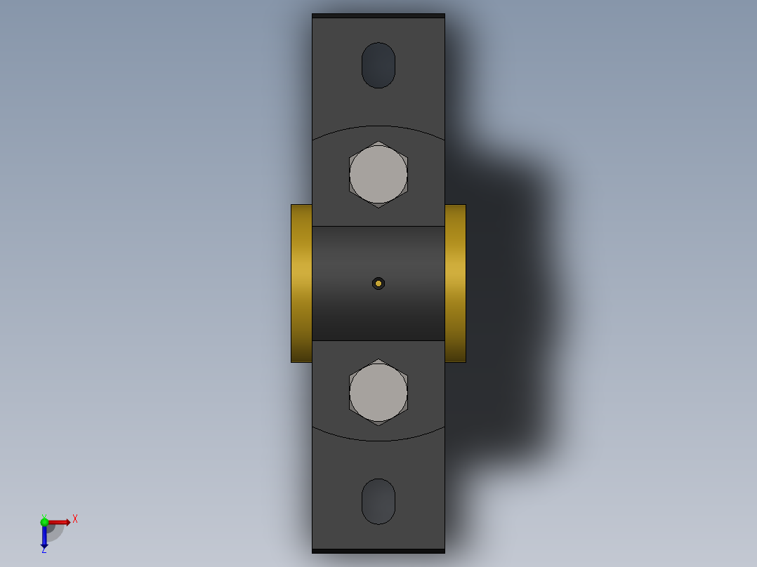 剖分式轴承座俯视图