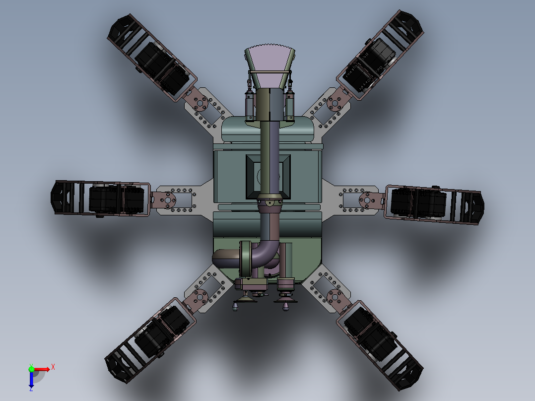 ZDH-JIXS-003 蜘蛛消防员 3D模型俯视图