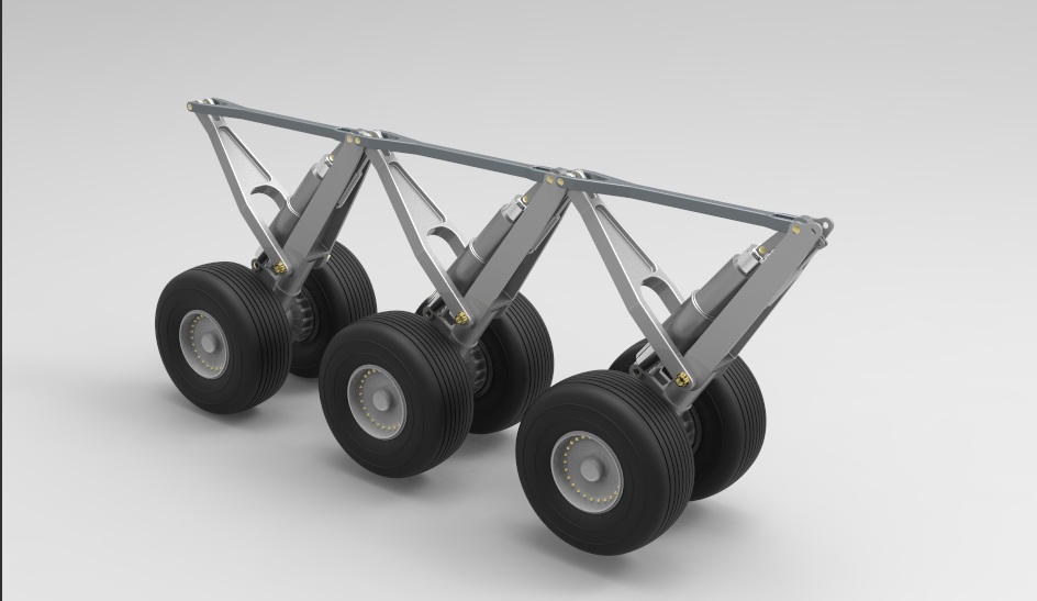 67--空客A400m飞机起落架3D图纸 IGS格式