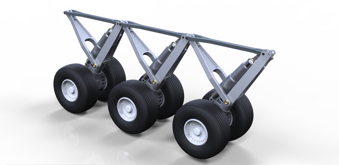 67--空客A400m飞机起落架3D图纸 IGS格式