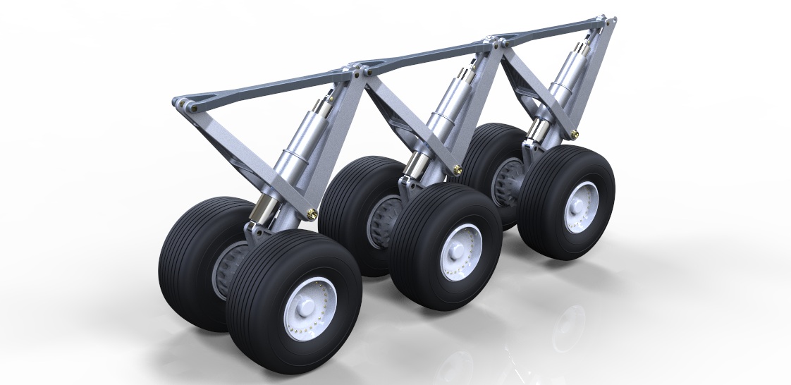 67--空客A400m飞机起落架3D图纸 IGS格式