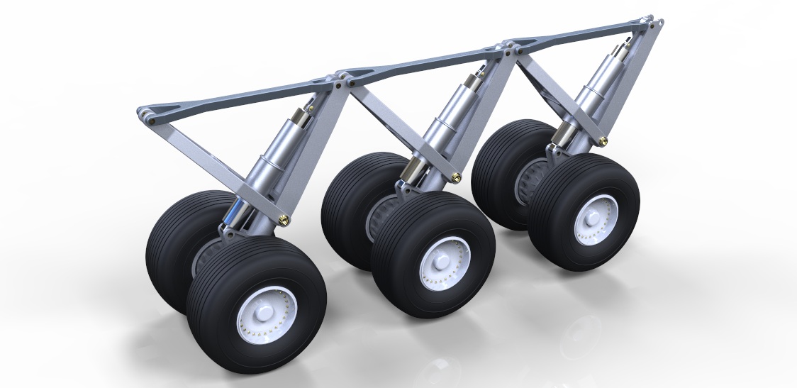 67--空客A400m飞机起落架3D图纸 IGS格式