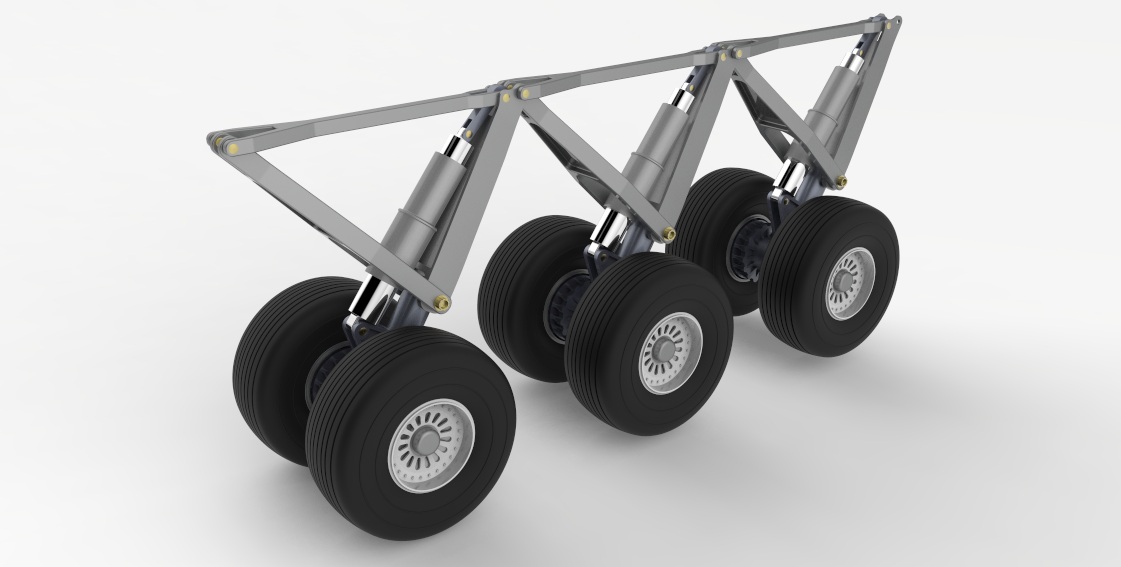 67--空客A400m飞机起落架3D图纸 IGS格式