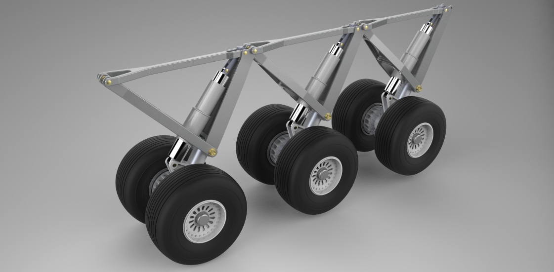 67--空客A400m飞机起落架3D图纸 IGS格式