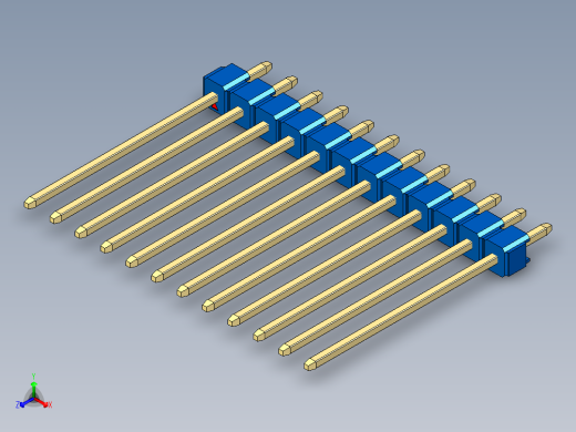 彩色公头100mil（2.54mm）系列-DS1021_blue_1x12p_100mil_Type19_rev1.0