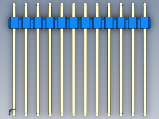 彩色公头100mil（2.54mm）系列-DS1021_blue_1x12p_100mil_Type19_rev1.0俯视缩略图