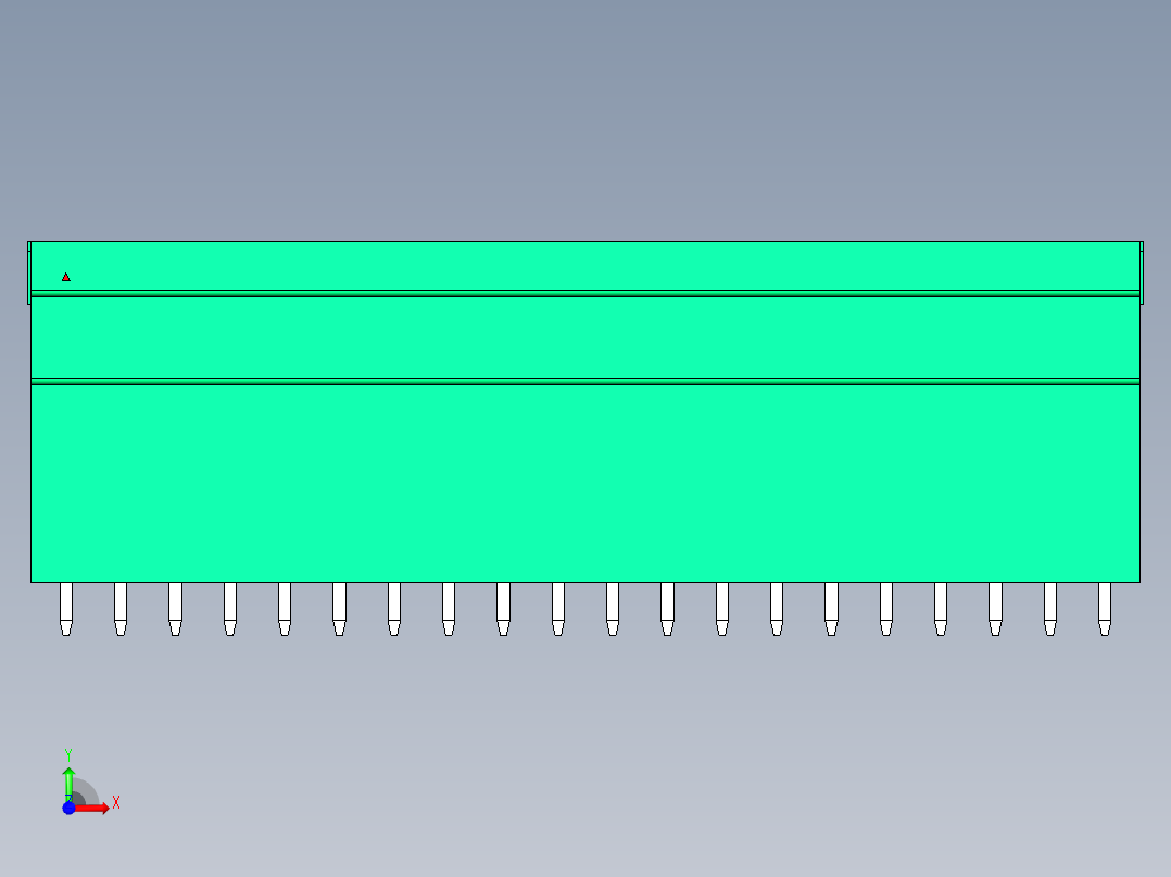 DEGSON 15EDG 系列 3.5mm 插拔式接线端子 FullPack-15EDGVH-3.5-40P-14-00AH前视图