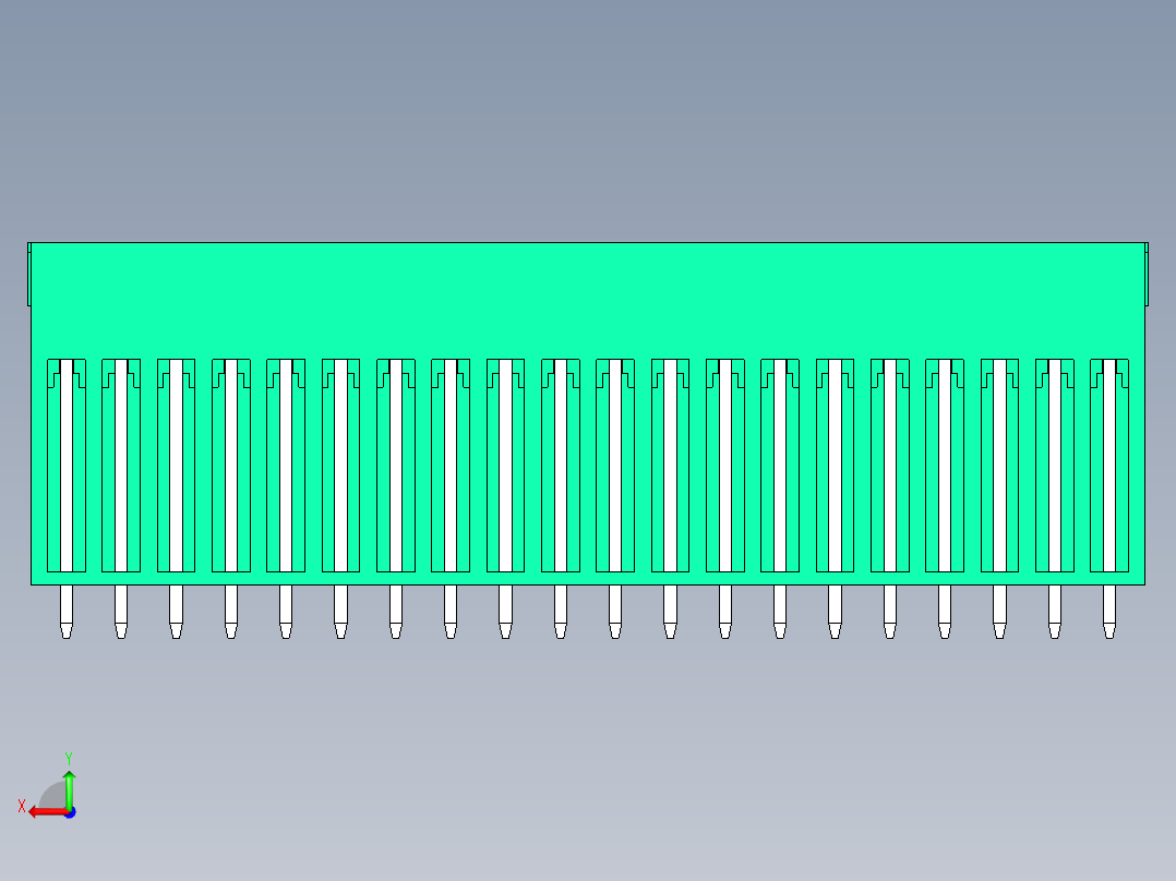 DEGSON 15EDG 系列 3.5mm 插拔式接线端子 FullPack-15EDGVH-3.5-40P-14-00AH后视图