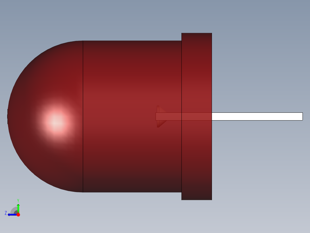 LED_Round_Red96_D10.0mm右视图