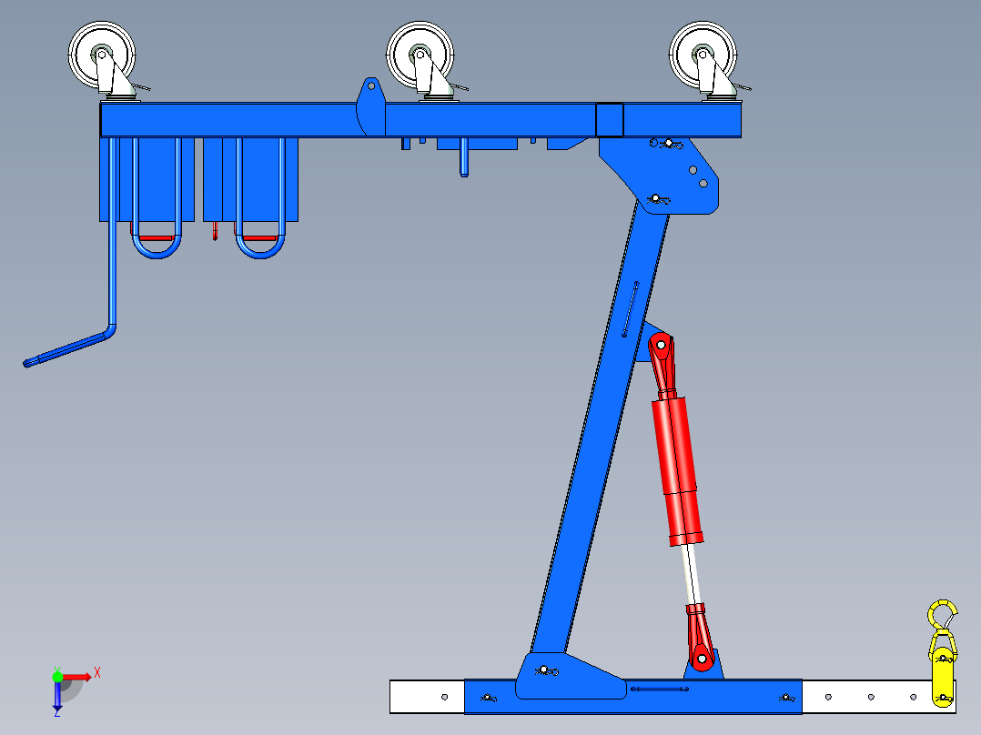物料搬运小车正等轴测图