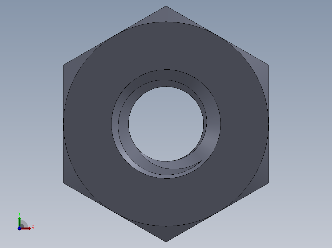 公制螺母-M1.6x0.35.SLDPRT前视图