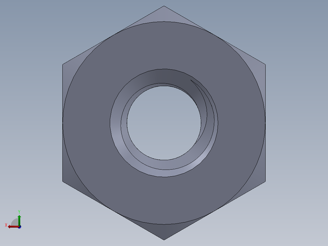 公制螺母-M1.6x0.35.SLDPRT后视图