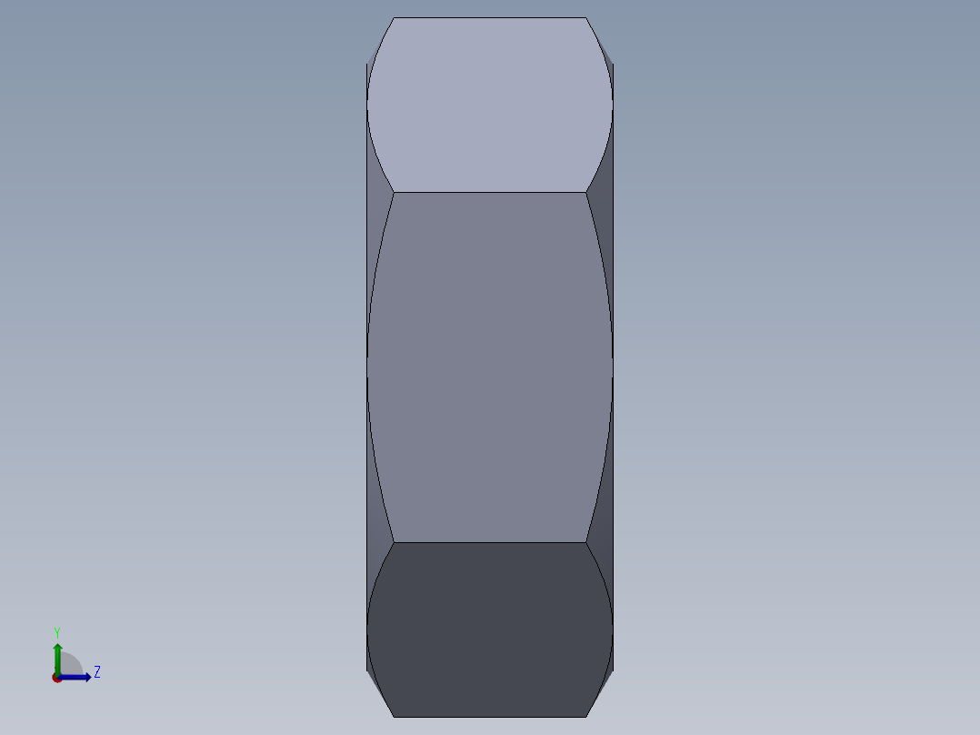 公制螺母-M1.6x0.35.SLDPRT左视图