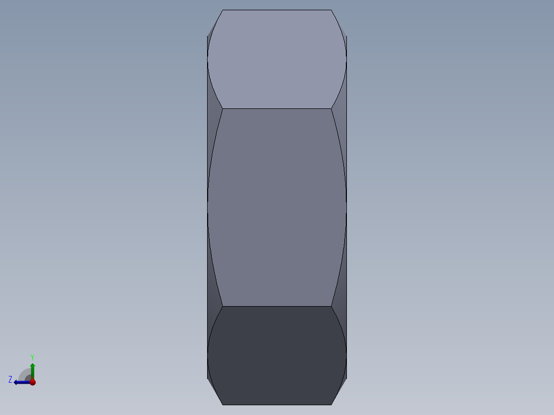 公制螺母-M1.6x0.35.SLDPRT右视图