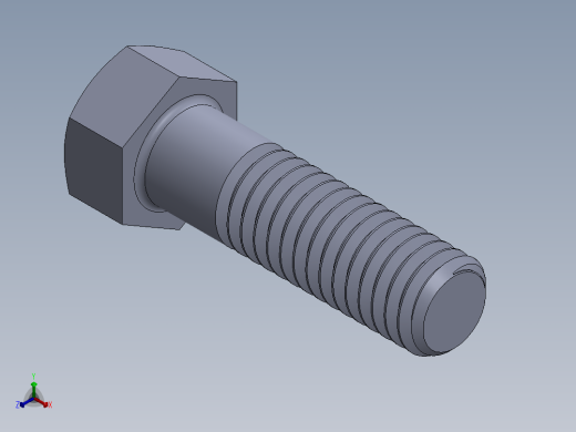 UNC 六角螺栓-Hex Bolt 0.4375-14 x 1.5.SLDPRT正等轴测缩略图