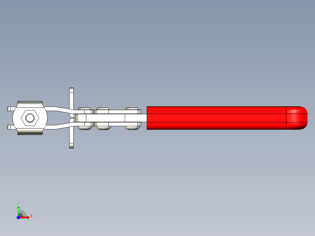 水平式夾鉗SSP(I)-3D多系列多零件图纸模型前视图