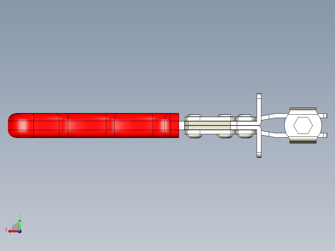 水平式夾鉗SSP(I)-3D多系列多零件图纸模型后视图