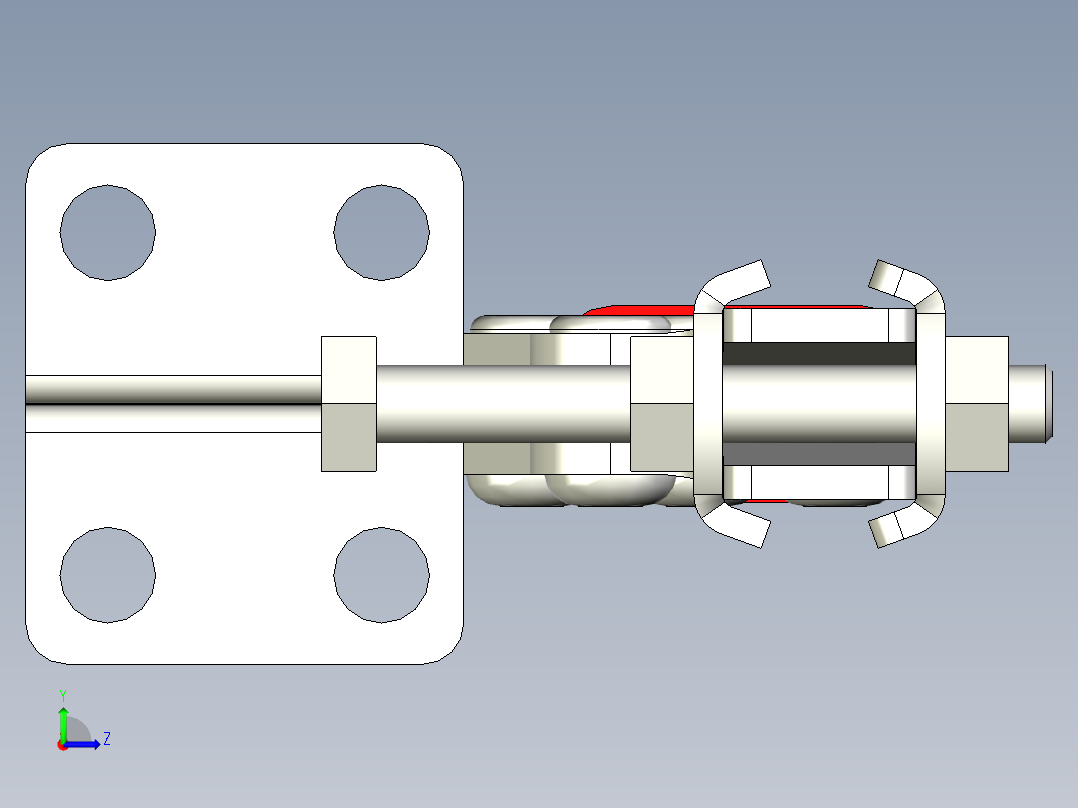 水平式夾鉗SSP(I)-3D多系列多零件图纸模型左视图