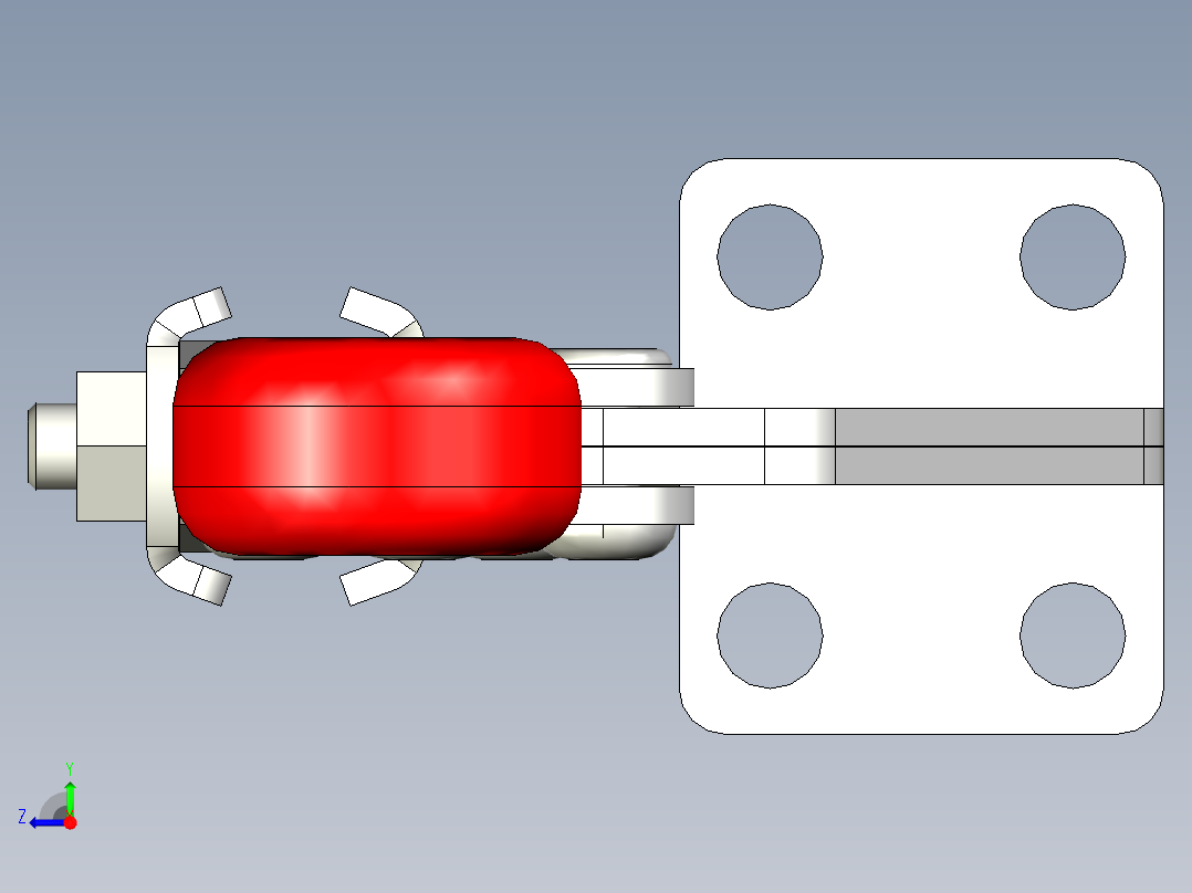 水平式夾鉗SSP(I)-3D多系列多零件图纸模型右视图