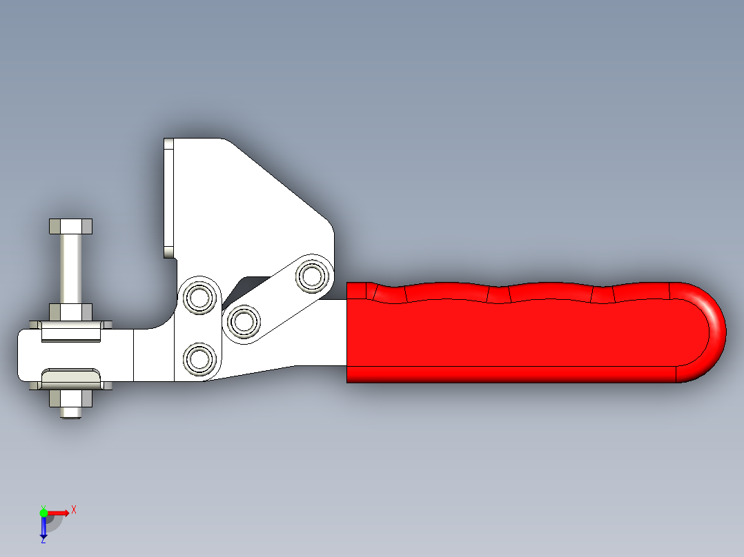 水平式夾鉗SSP(I)-3D多系列多零件图纸模型俯视图
