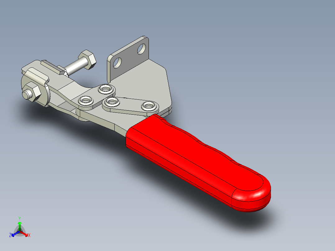 水平式夾鉗SSP(I)-3D多系列多零件图纸模型正等轴测图
