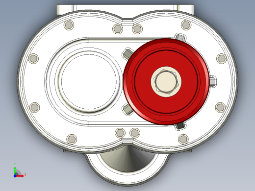 2 Lysholm螺杆空气压缩机三维模型前视缩略图