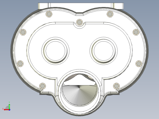 2 Lysholm螺杆空气压缩机三维模型后视缩略图