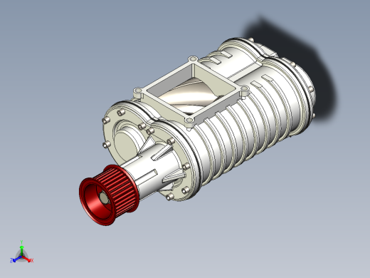 2 Lysholm螺杆空气压缩机三维模型正等轴测缩略图